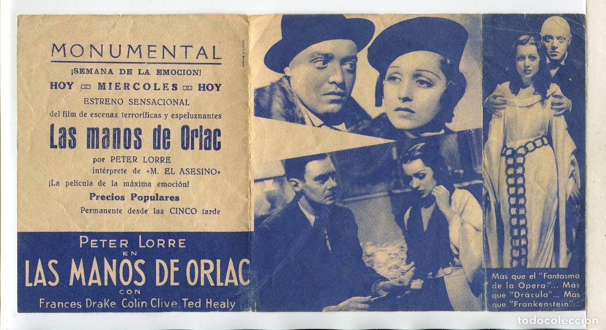 Cine: LAS MANOS DE ORLAC, con Peter Lorre. - Foto 2