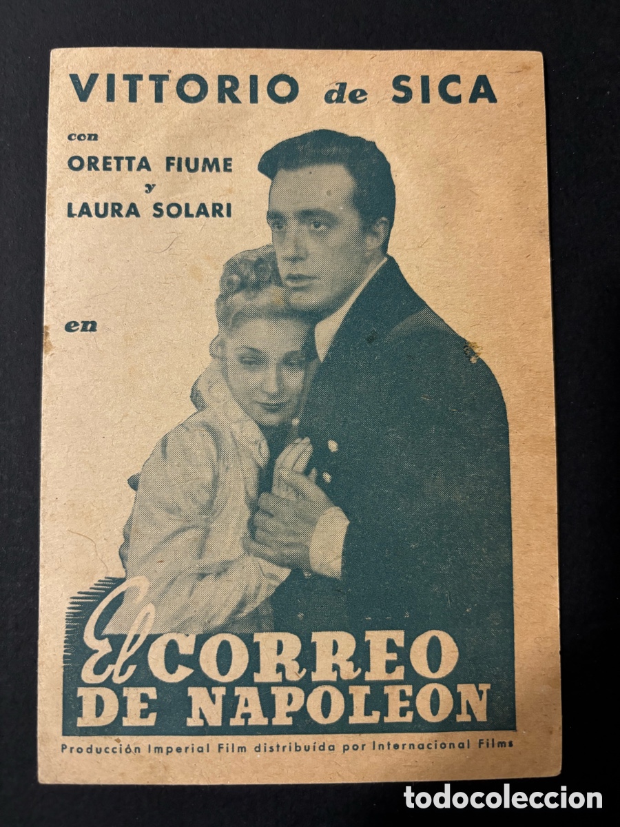  Foglietti di film di film antichi di cinema: Programa el correo de Napole&oacute;n Vittorio de Sica con publicidad cine victoria Barcelona A2