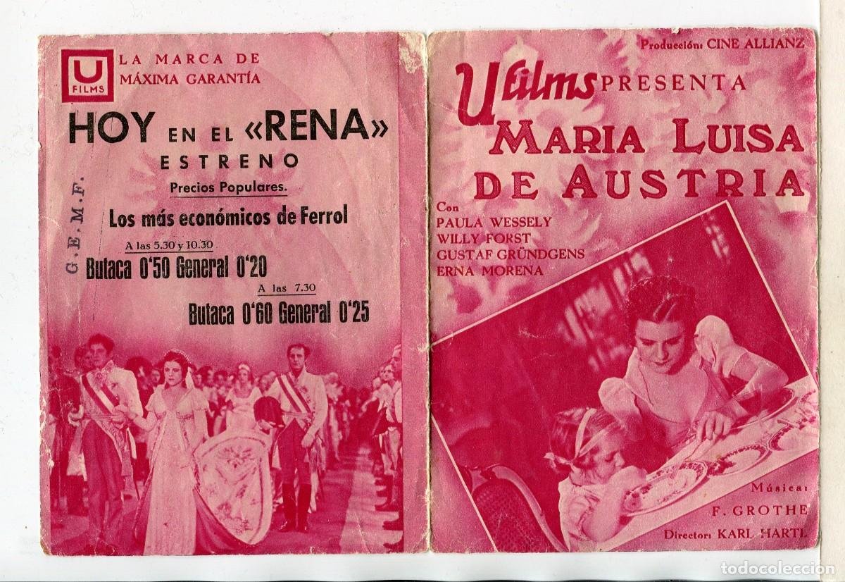 Cine: MAR&Iacute;A LUISA, con Willy Forst. - Foto 1
