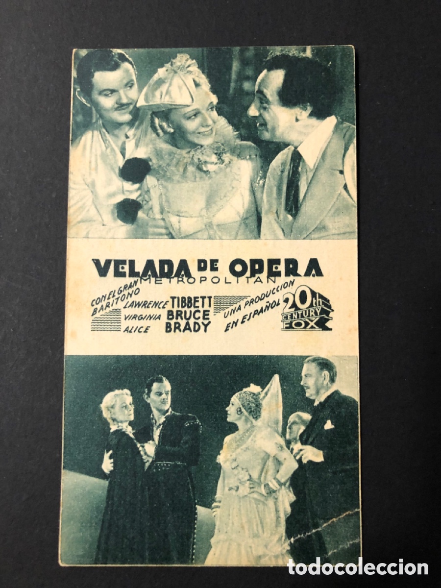 Cine: Programa velada de &oacute;pera virginia bruce con publicidad cine nou A1 - Foto 1