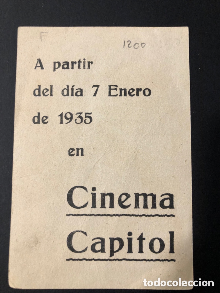 Cine: Programa Sorrell e hijo H B Warner con publicidad cinema capitol A4 - Foto 2