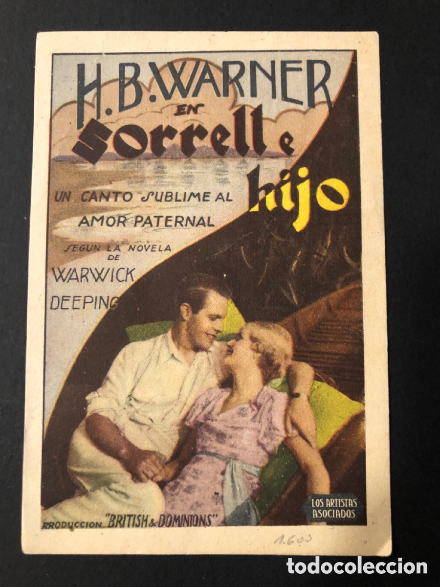  Foglietti di film di film antichi di cinema: Programa Sorrell e hijo H B Warner con publicidad cinema capitol A4