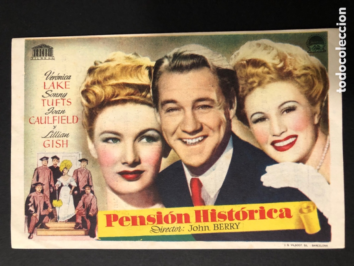  Flyers Publicitaires de films Anciens: Programa pensi&oacute;n hist&oacute;rica veronica lake con publicidad cine sagales A4