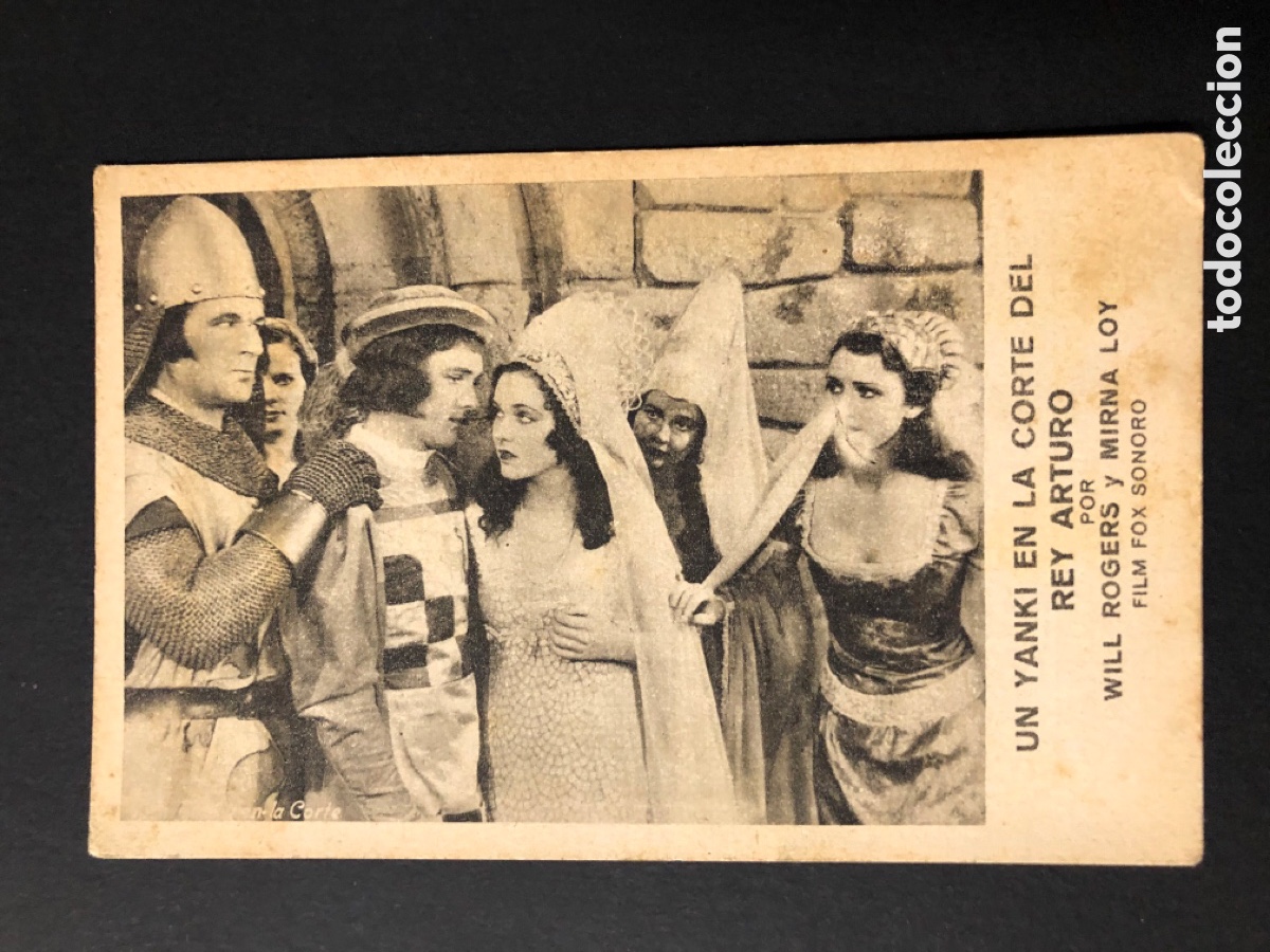  Flyers Publicitaires de films Anciens: Programa un yanki en la corte del rey Arturo Myrna Loy publicidad benlliure teatro de la Marina A7