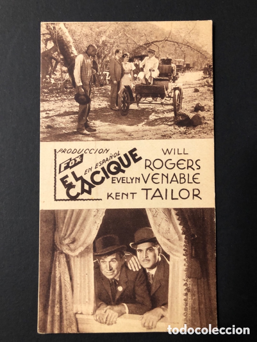  Flyers Publicitaires de films Anciens: Programa el cacique will rogers A7