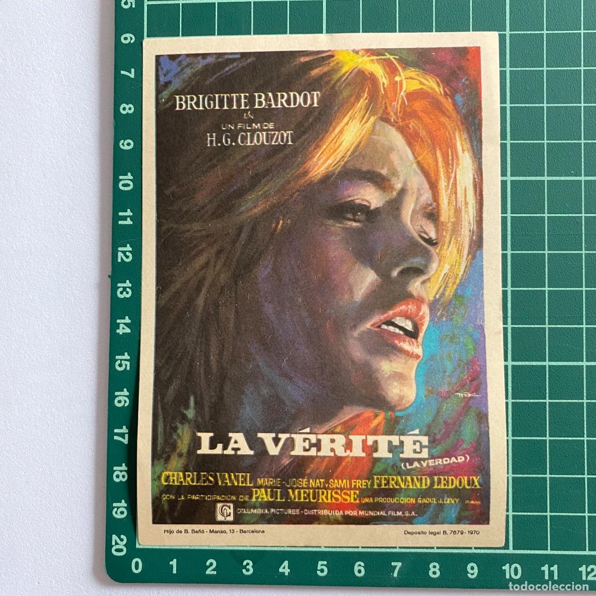 Kino: Programa de cine folleto de mano pelicula La verite