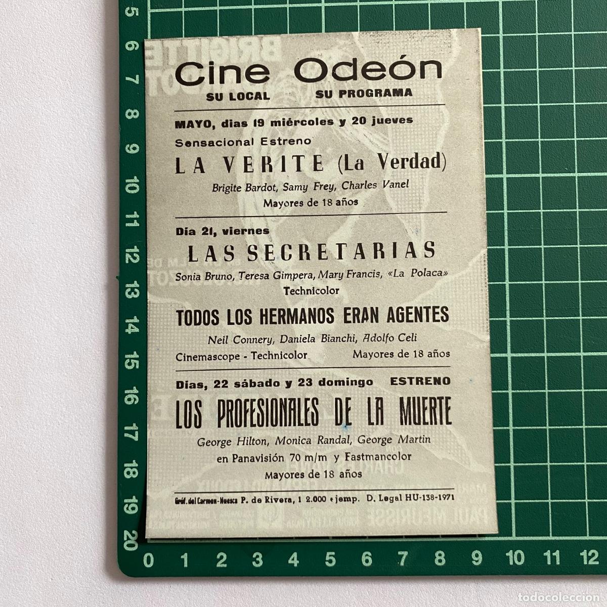 Cine: Programa de cine folleto de mano pelicula La verite Cine odeon - Foto 2