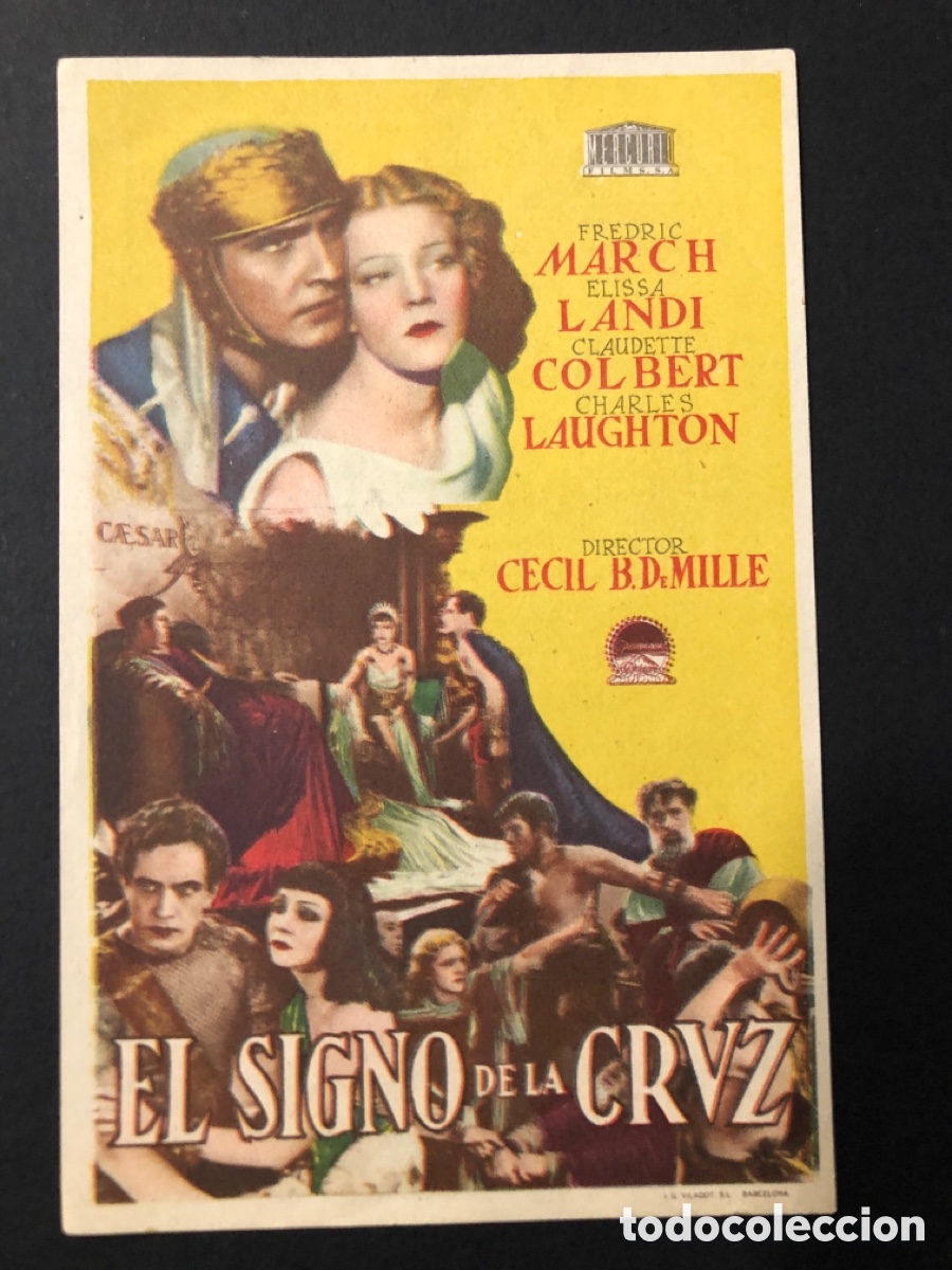 Kino: Programa el signo De la Cruz fredric march con publicidad nuevo cinema Torrevieja A11