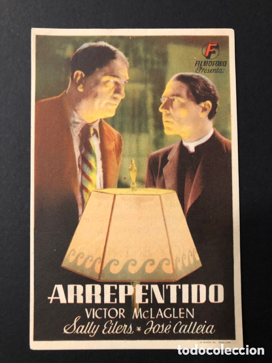 Kino: Programa arrepentido Victor Maclaglen con publicidad cine avenida alcoy A11
