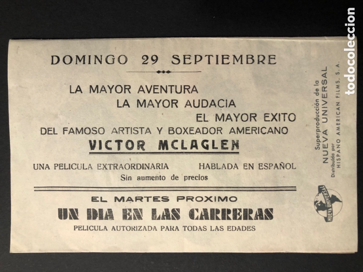 Cine: Programa brazos de acero Victor Maclaglen con publicidad A11 - Foto 3