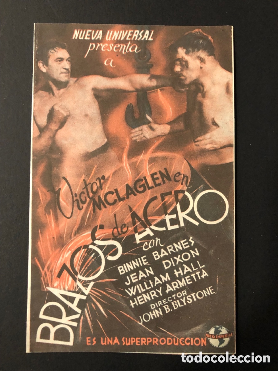 Kino: Programa brazos de acero Victor Maclaglen con publicidad A11