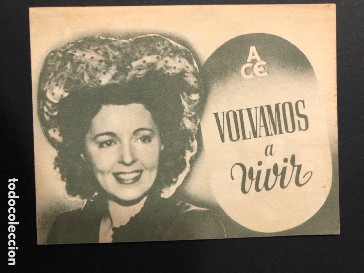  Foglietti di film di film antichi di cinema: Programa volvamos a vivir Jenny jugo con publicidad teatro regio almansa A11