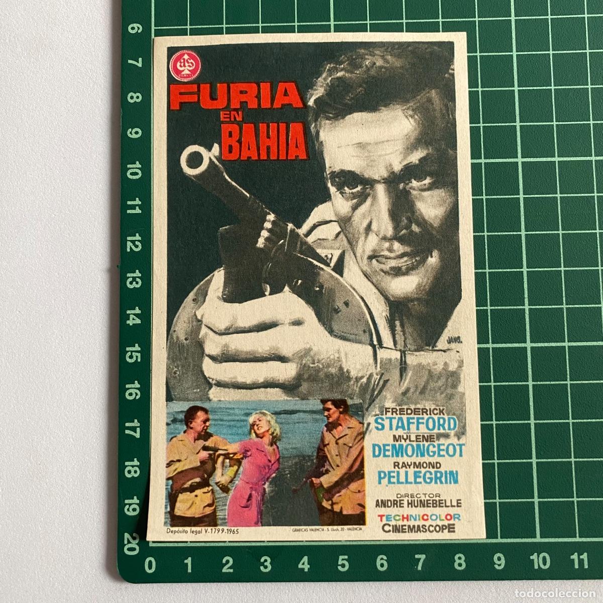 Cine: Programa de cine folleto de mano pelicula Furia en Bahia - Foto 1