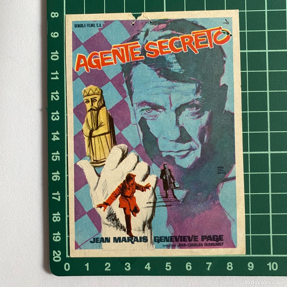 Cine: Programa de cine folleto de mano pelicula Agente secreto - Foto 1