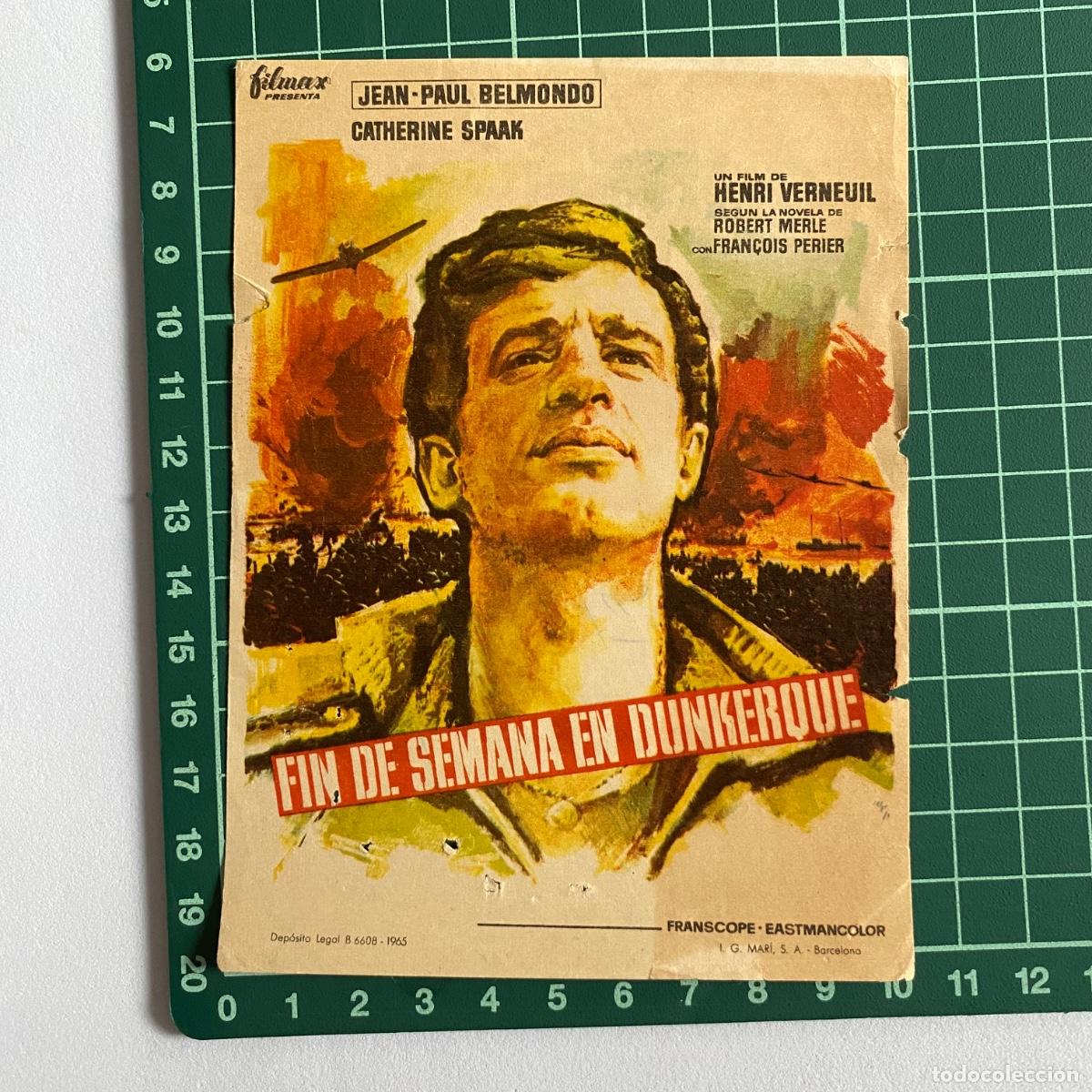 Cine: Programa de cine folleto de mano pelicula Fin de semana en Dunkerque - Foto 1