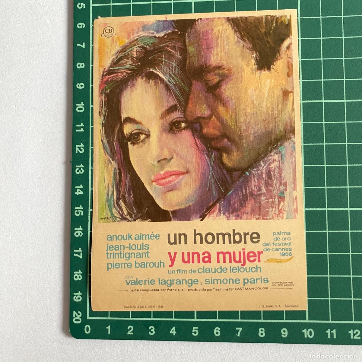  Foglietti di film di film antichi di cinema: Programa de cine folleto de mano pelicula un hombre y una mujer