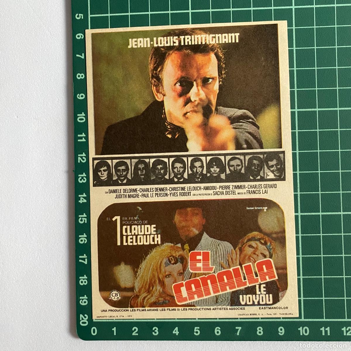 Cine: Programa de cine folleto de mano pelicula El canalla - Foto 1