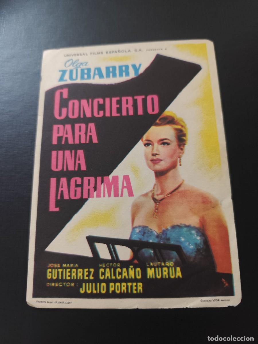  Foglietti di film di film antichi di cinema: Concierto para una l&aacute;grima sin publicidad