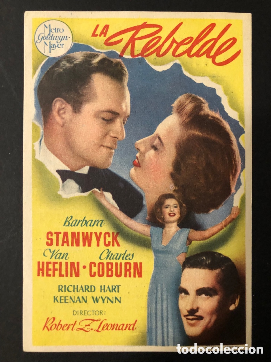 Cine: Programa la rebelde barbara stanwyck con publicidad cine granada A12 - Foto 1