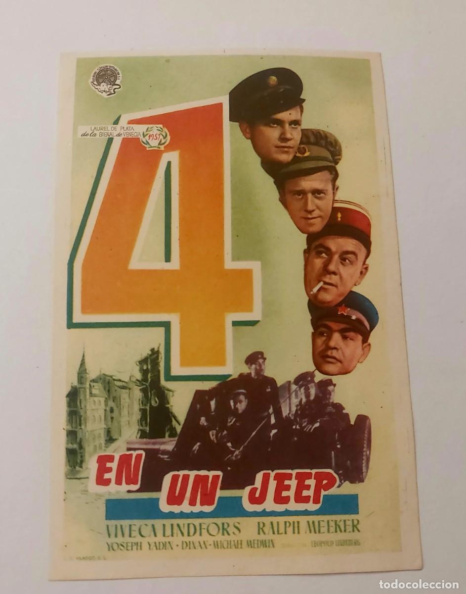  Foglietti di film di film antichi di cinema: 4 En un Jeep 1951 Sin Publicidad