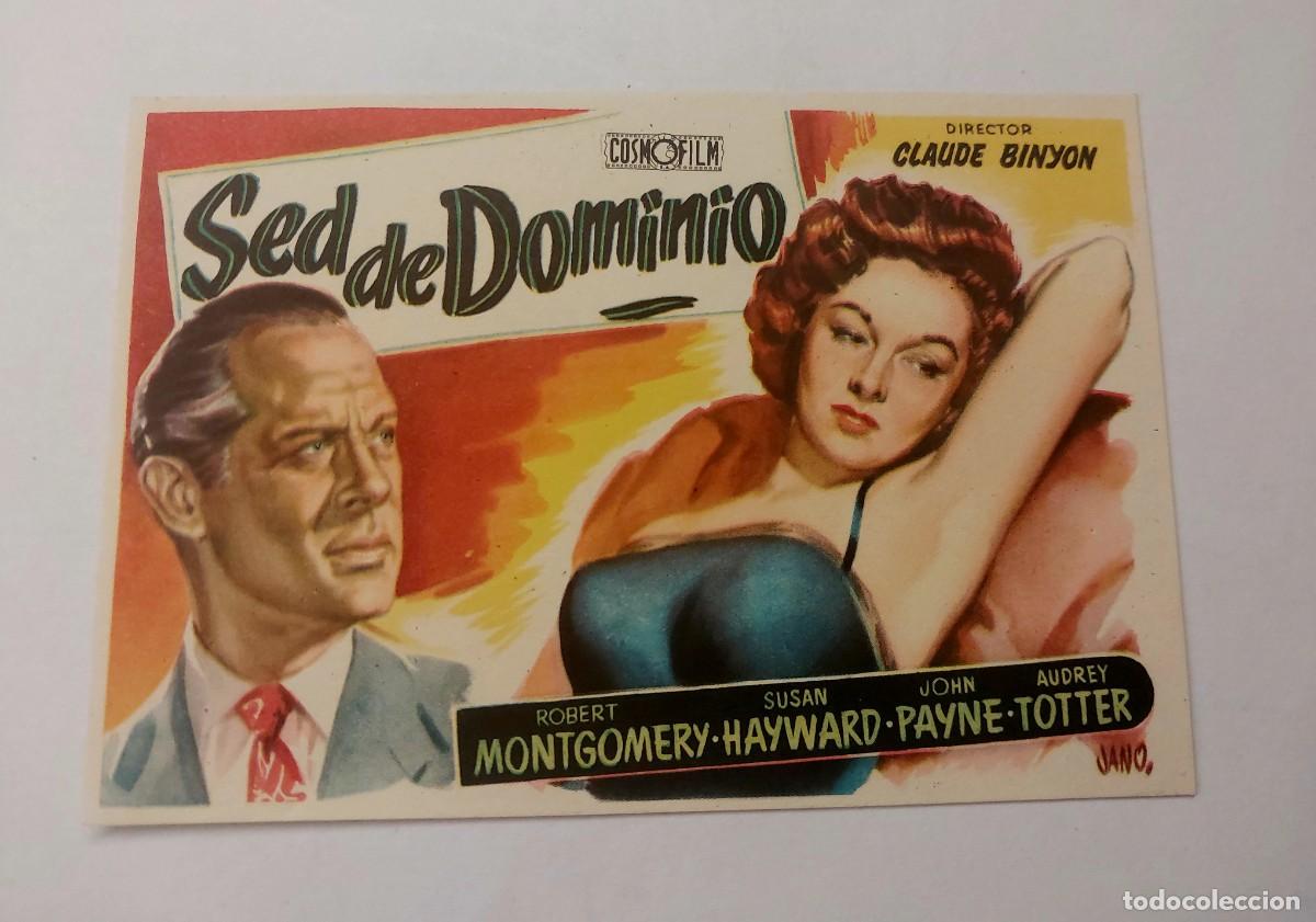  Foglietti di film di film antichi di cinema: Sed de Dominio Susan Hayward 1948 Sin Publicidad