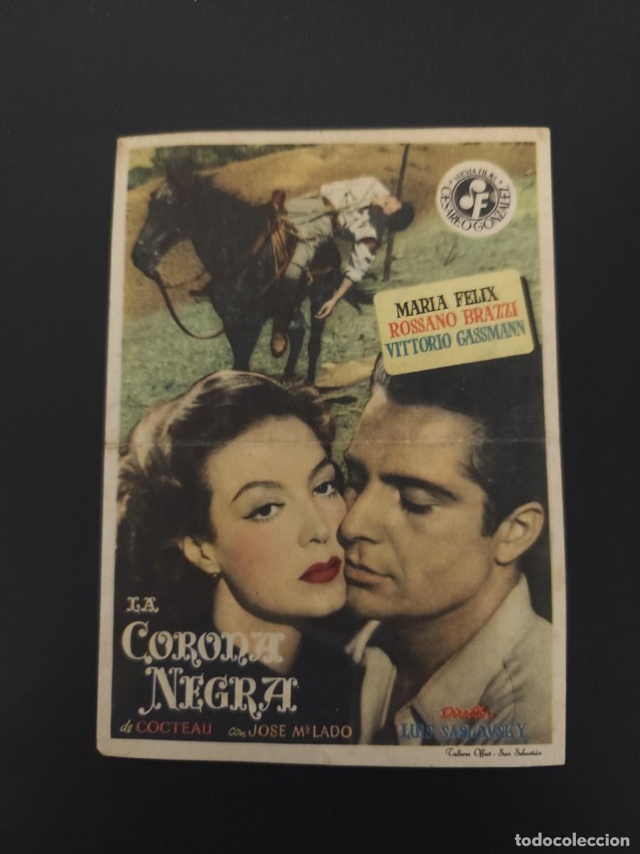  Foglietti di film di film antichi di cinema: La corona negra con Publicidad Darymelia Ja&eacute;n