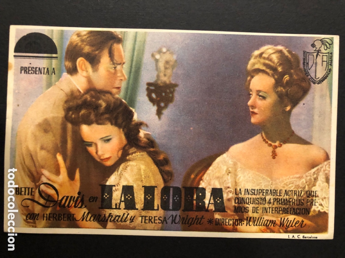 Cine: Programa la loba bette davis con publicidad cine espa&ntilde;ol mislata A12 - Foto 1