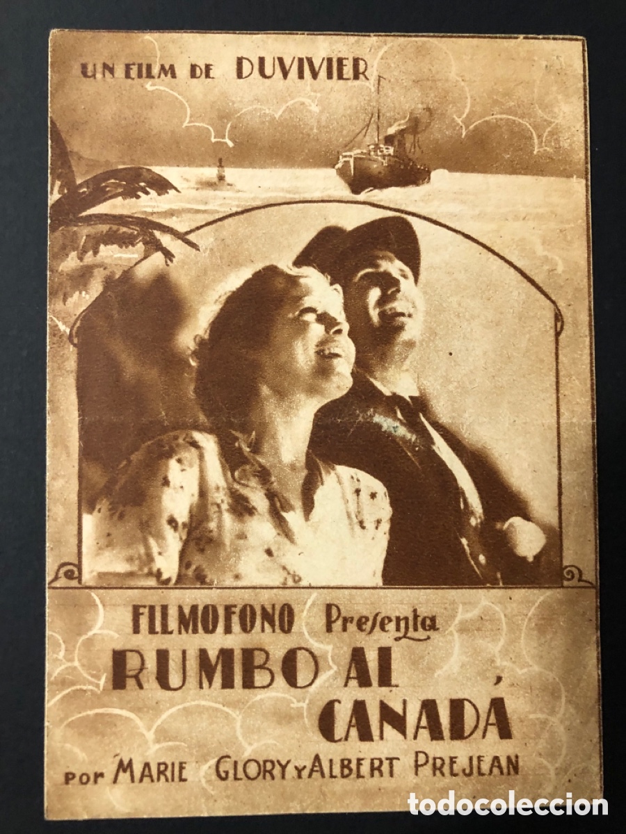  Foglietti di film di film antichi di cinema: Programa rumbo al canada albert prejean con publicidad teatro principal Ir&uacute;n A12