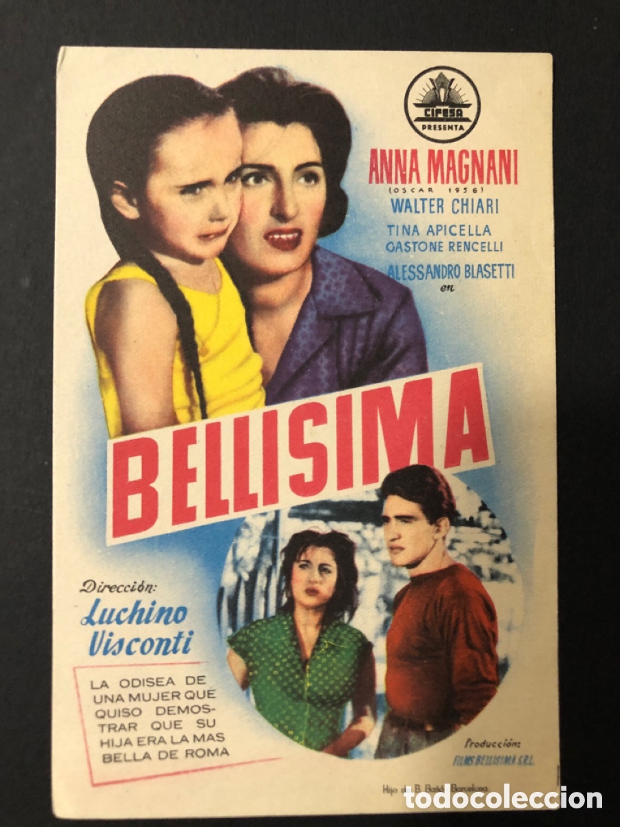  Foglietti di film di film antichi di cinema: Programa Cifesa bell&iacute;sima Anna magnani A12
