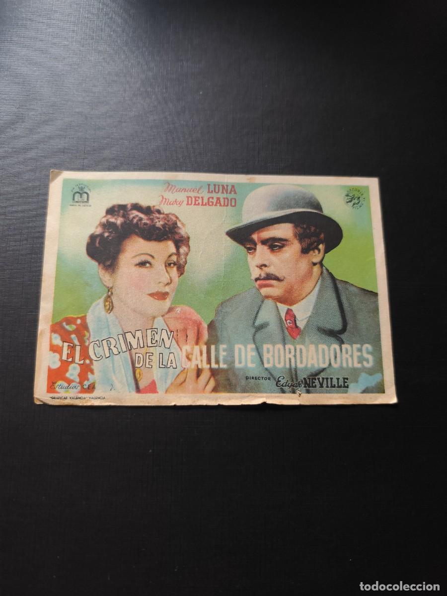  Foglietti di film di film antichi di cinema: El crimen de la calle Bordadores con sello Bahia