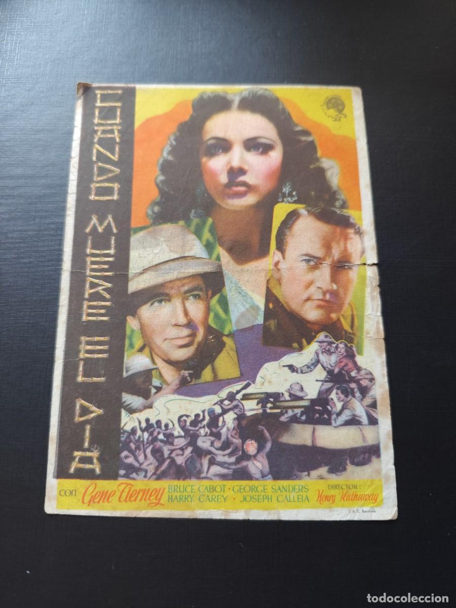  Foglietti di film di film antichi di cinema: Cuando muere el d&iacute;a con publicidad Cine Toxiria Torredonjimeno