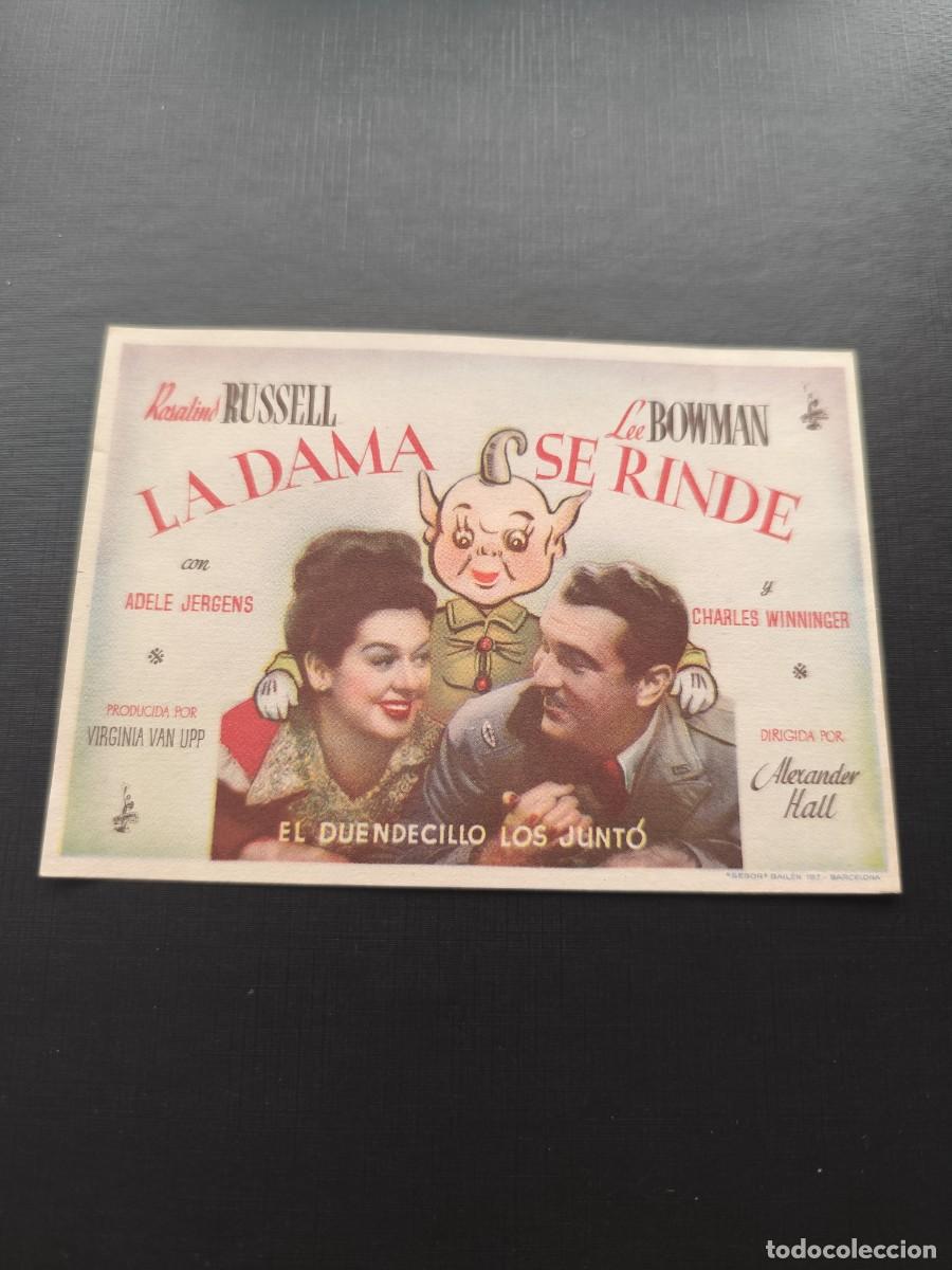  Foglietti di film di film antichi di cinema: La dama se rinde sin publicidad