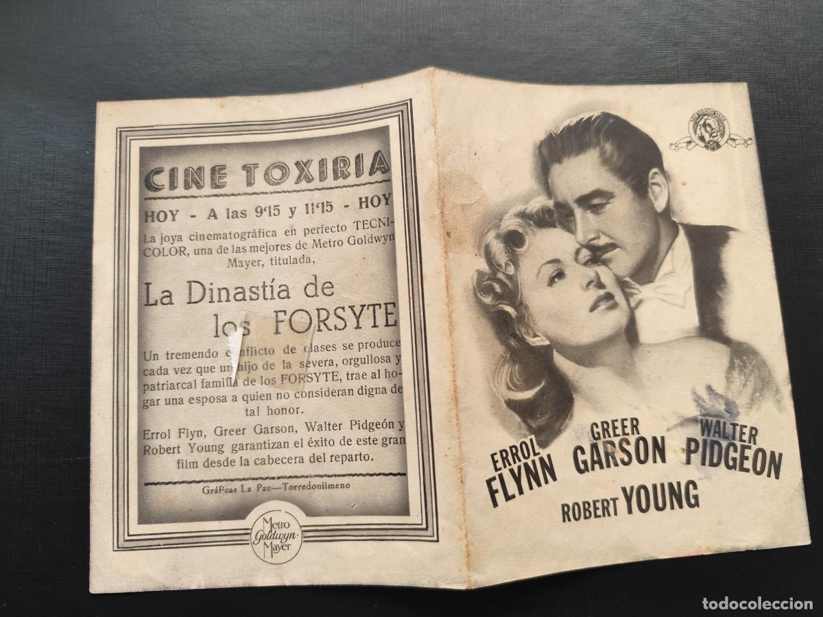 Foglietti di film di film antichi di cinema: La dinast&iacute;a de los Forsyte doble con publicidad Cine Toxiria Torredonjimeno