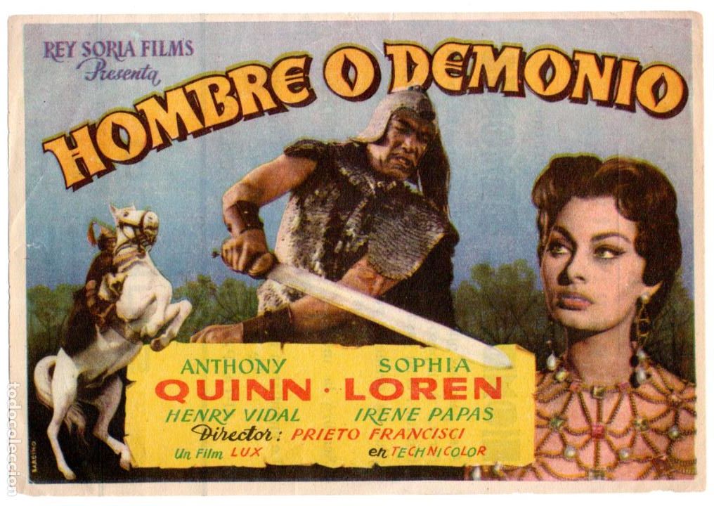 Kino: HOMBRE O DEMONIO - ANTHONY QUINN, SOPHIA LOREN - DIRECTOR PRIETO FRANCISCI - CINE COLISEO