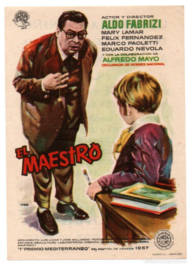  Foglietti di film di film antichi di cinema: EL MAESTRO - ALDO FABRIZI, MARY LAMAR - MAC - CINE PALAFOX