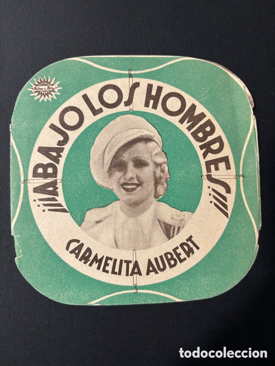  Flyers Publicitaires de films Anciens: Programa abajo los hombres carmelita aubert con publicidad cinema centre fraternal Palafrugell A12