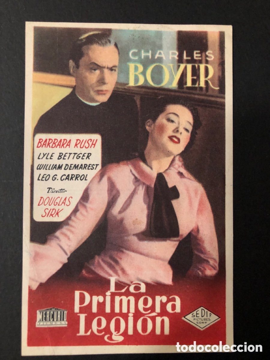  Flyers Publicitaires de films Anciens: Programa la primera legion charles boyer con publicidad cine goya A12