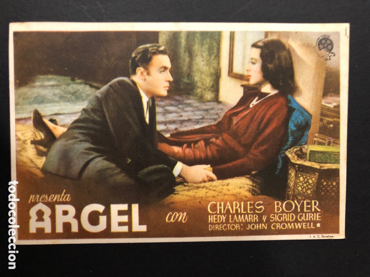  Flyers Publicitaires de films Anciens: Programa argel charles boyer hedy lamarr con publicidad gran cine carthago A12