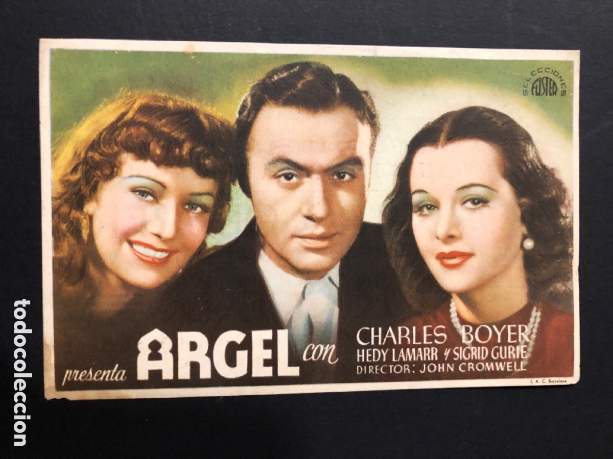  Flyers Publicitaires de films Anciens: Programa argel charles boyer con publicidad palacio cinema valencia A12