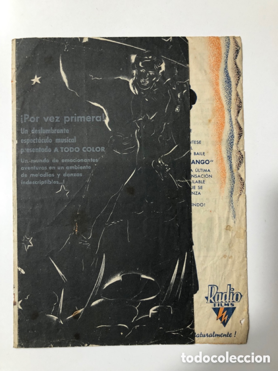  Flyers Publicitaires de films Anciens: Programa el bailar&iacute;n pirata charles collins con publicidad cine lirico valencia A12