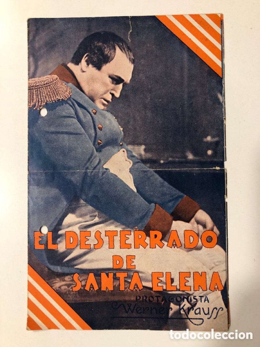  Flyers Publicitaires de films Anciens: Programa el desterrado de Santa Elena Napoleon con publicidad teatro alhambra A12