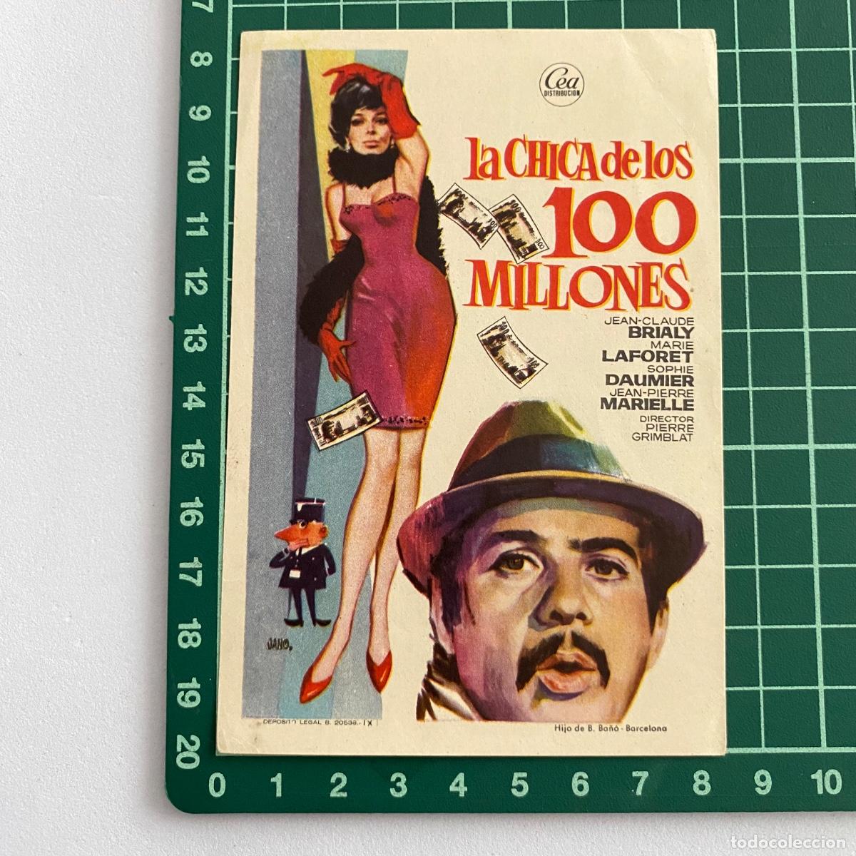 Cine: Programa de cine folleto de mano pelicula La chica de los 100 millones - Foto 1
