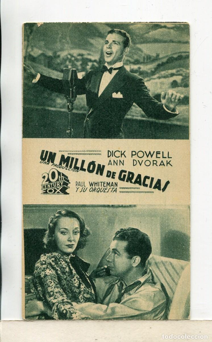 Cine: UN MILL&Oacute;N DE GRACIAS, con Dick Powell. - Foto 1