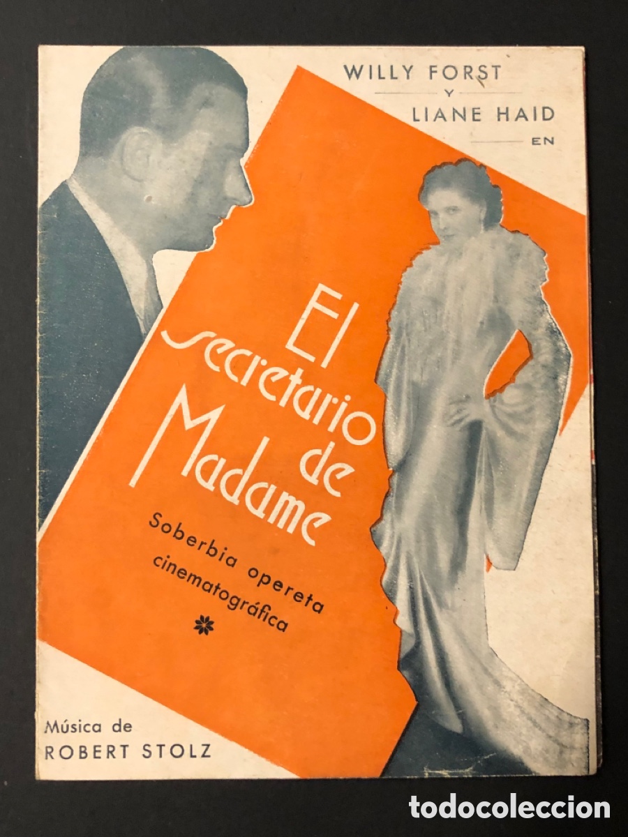 Cinema: Programa el secretario de madame willy forst con publicidad cine ateneu mollet A12