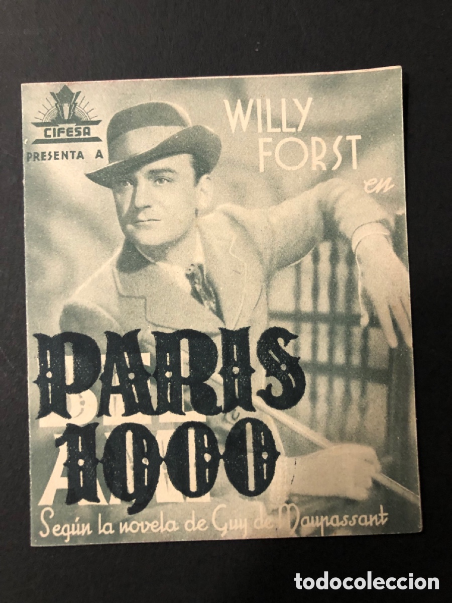 Cine: Programa paris 1900 willy forst A12 - Foto 1