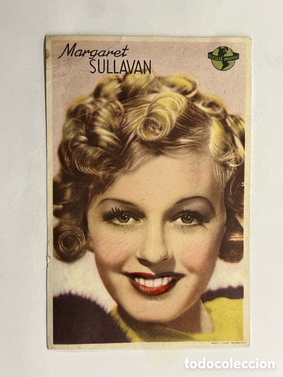 Cine: MARGARET SULLAVAN. Pel&iacute;culas Universal. Programa Cine (h.1945?) - Foto 1
