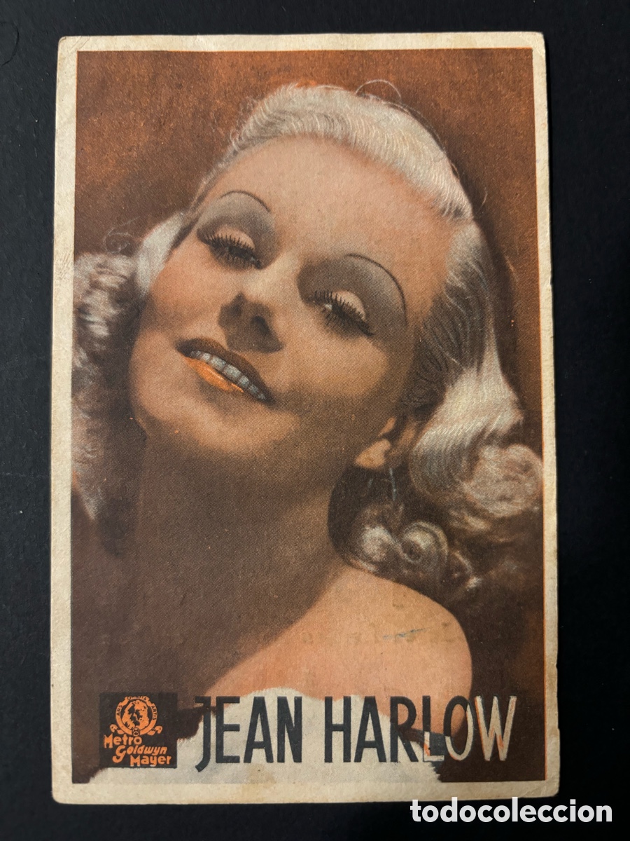 Folhetos de m&atilde;o de filmes antigos de cinema: Programa foto MGM jean Harlow con publicidad cine l&iacute;rico Palma de Mallorca A12