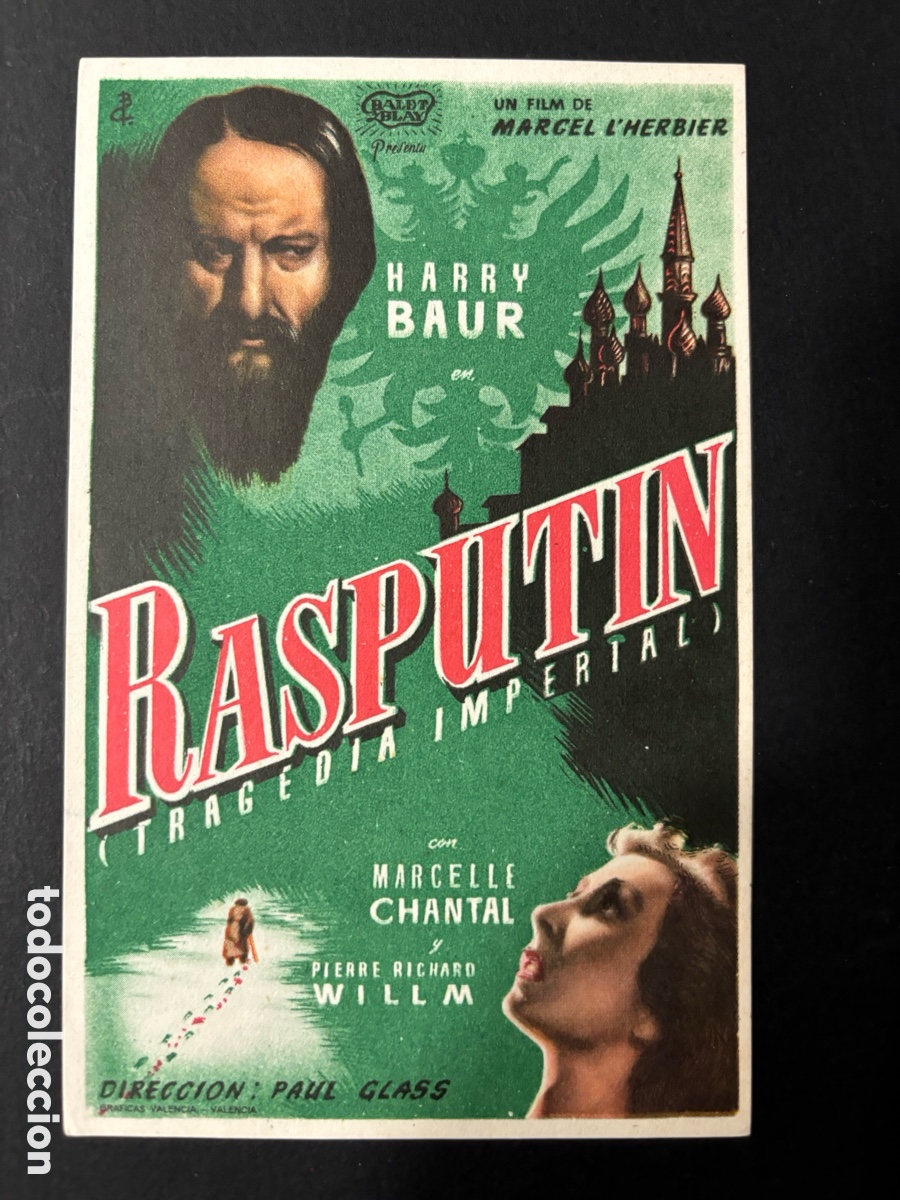 Cine: Programa Rasput&iacute;n Harry Baur con publicidad cine dorado A12 - Foto 1
