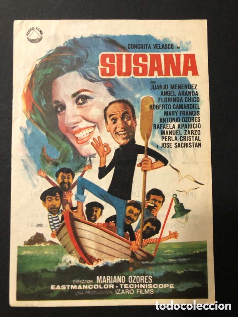 Folhetos de m&atilde;o de filmes antigos de cinema: Programa susana Conchita Velasco con publicidad cine regio Catarroja A3