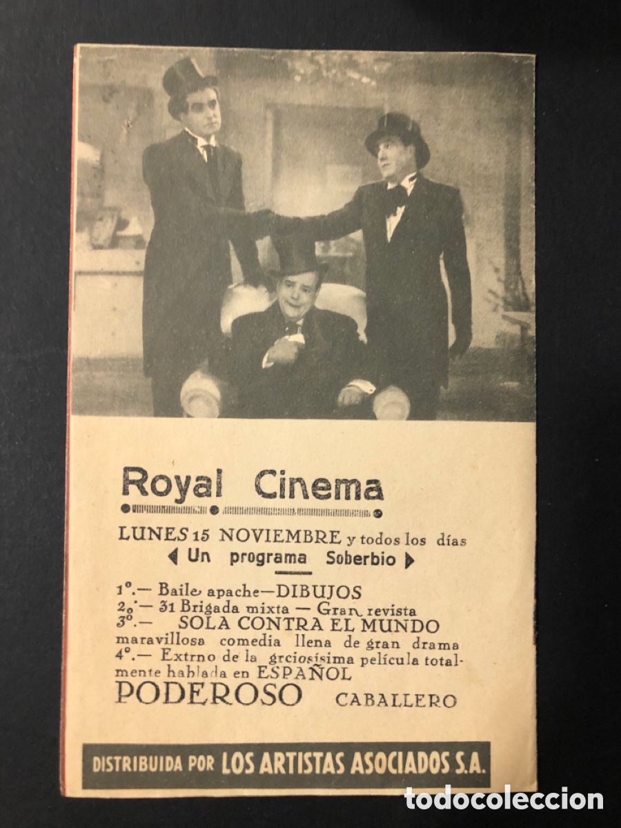 Cine: Programa poderoso caballero Casimiro ortas con publicidad royal cinema A3 - Foto 3